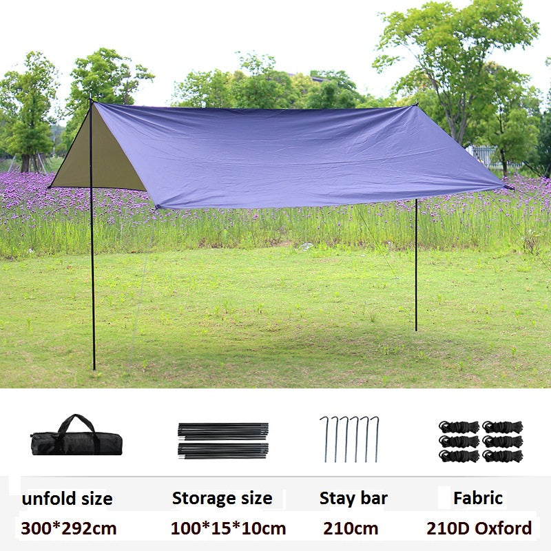 Outdoor camping tent Silver-coated vinyl sunblock and rainproof shade pergola  picnic camping tent