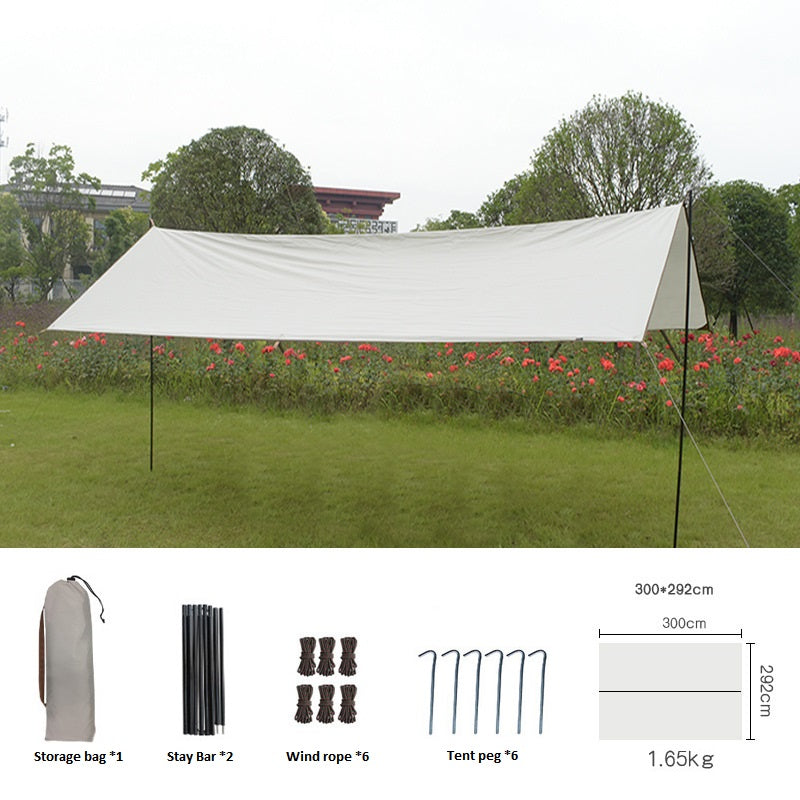 Outdoor camping tent Silver-coated vinyl sunblock and rainproof shade pergola  picnic camping tent