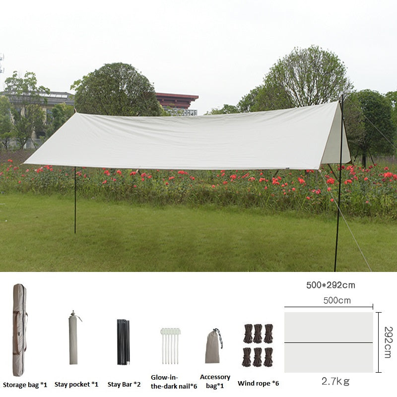 Outdoor camping tent Silver-coated vinyl sunblock and rainproof shade pergola  picnic camping tent