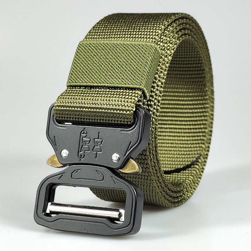 Cobra Buckle Outdoor Tactical Belt Men's Nylon Sport Quick release training canvas belt