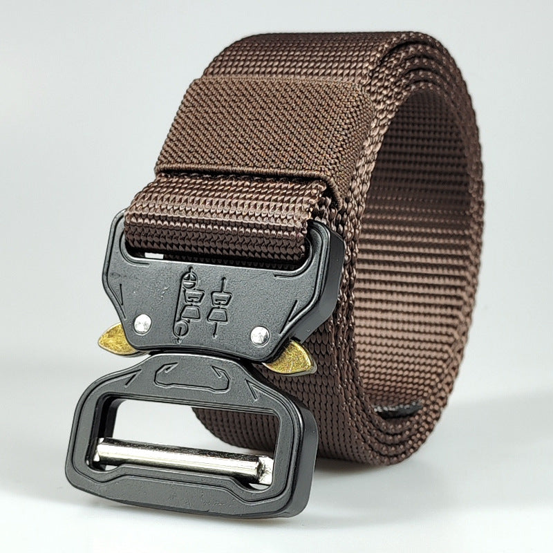 Cobra Buckle Outdoor Tactical Belt Men's Nylon Sport Quick release training canvas belt