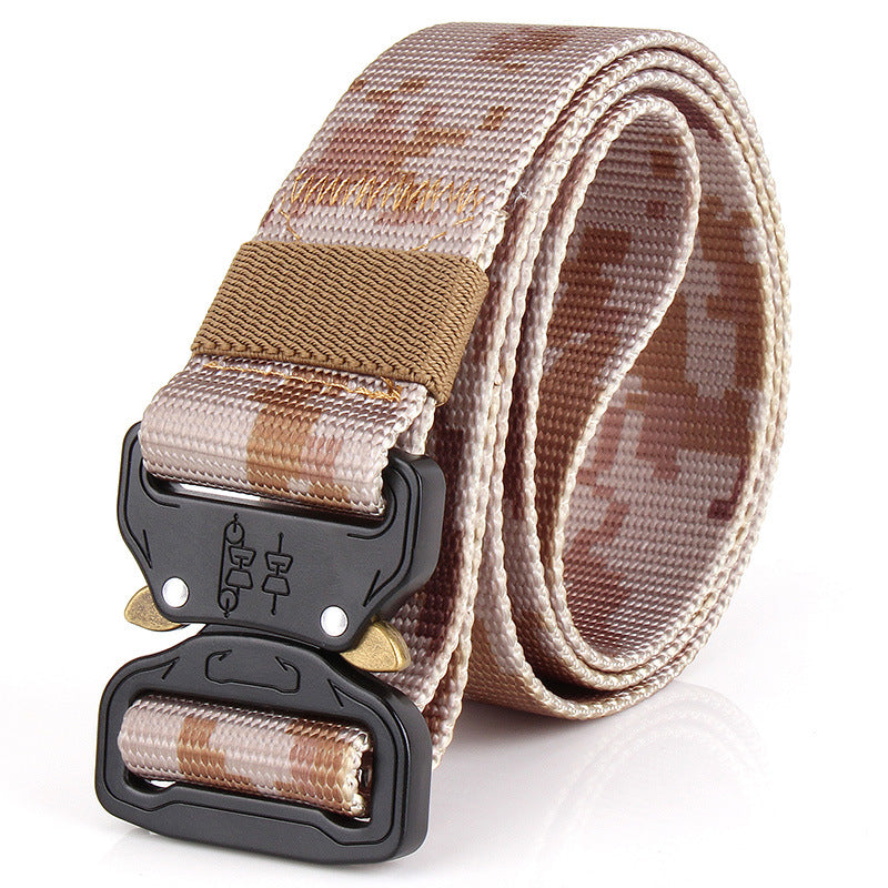 Cobra Buckle Outdoor Tactical Belt Men's Nylon Sport Quick release training canvas belt