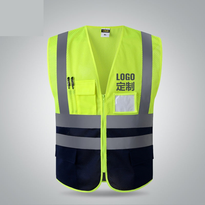 Reflective Vest Mesh Breathable Construction Safety Protection Fluorescent Vest