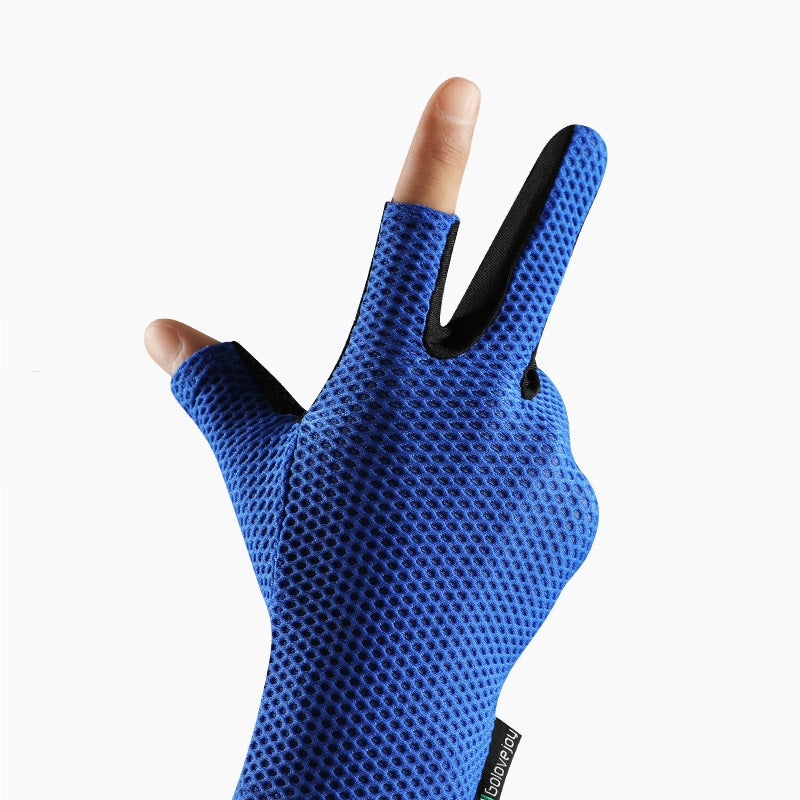 Ice Silk Fishing Sunscreen Gloves Summer Men And Women Cycling Cold Breathable Non-slip Gloves