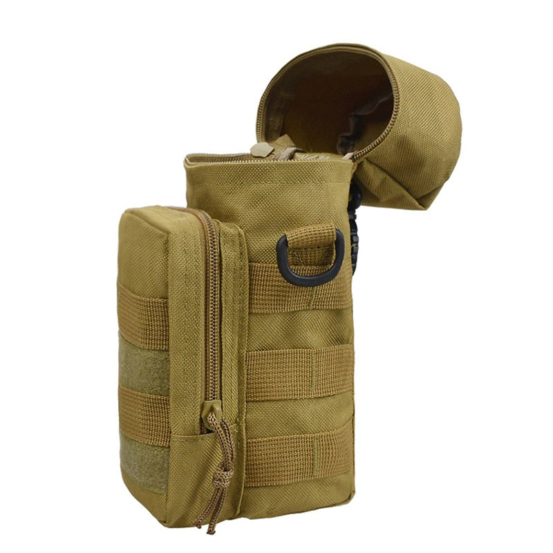 Outdoor Sports Water Bottle Bag Molle System Tactical External Drink Bag