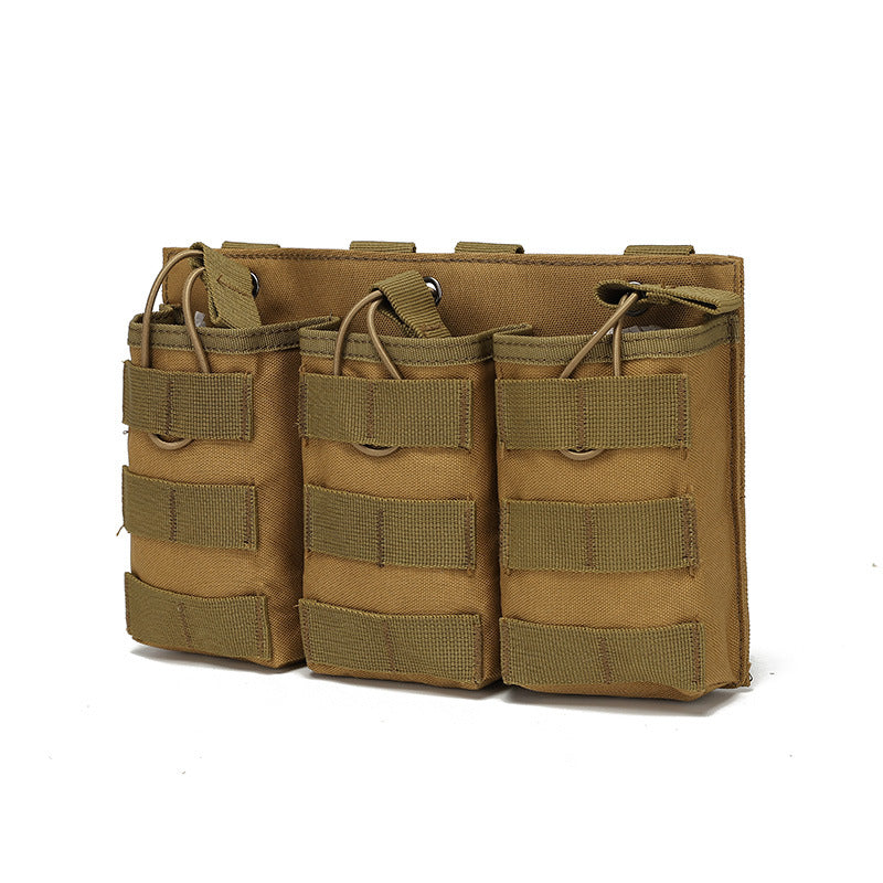 Tactical Triple Magazine Pouch Field Vest Molle Accessory Bag AK M4 Storage Bag Intercom bag