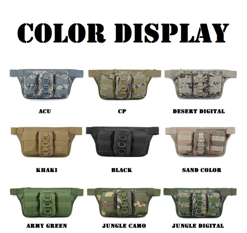 Camouflage Triple Fanny Pack Tactical Sports Outdoor Multifunctional Men's Waist Bag