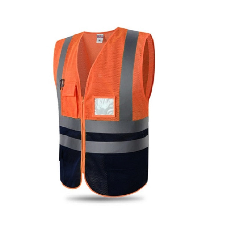 Reflective Vest Mesh Breathable Construction Safety Protection Fluorescent Vest