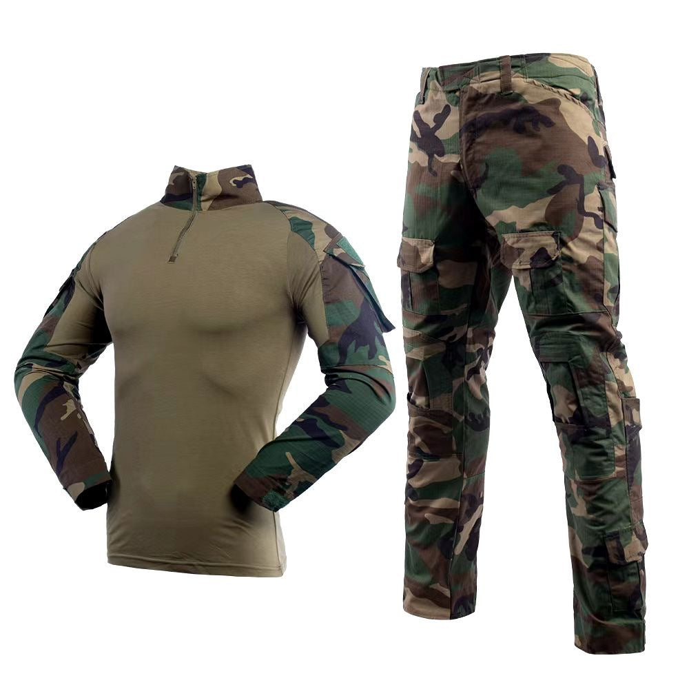 Tight-fitting Knitted Frog Uniform Student Military Training Camouflage Instructor Suits