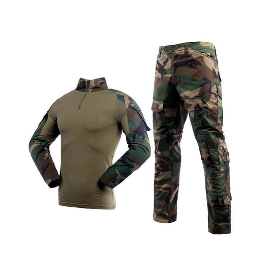 Tight-fitting Knitted Frog Uniform Student Military Training Camouflage Instructor Suits