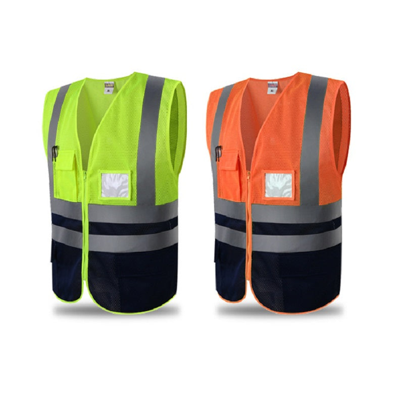 Reflective Vest Mesh Breathable Construction Safety Protection Fluorescent Vest