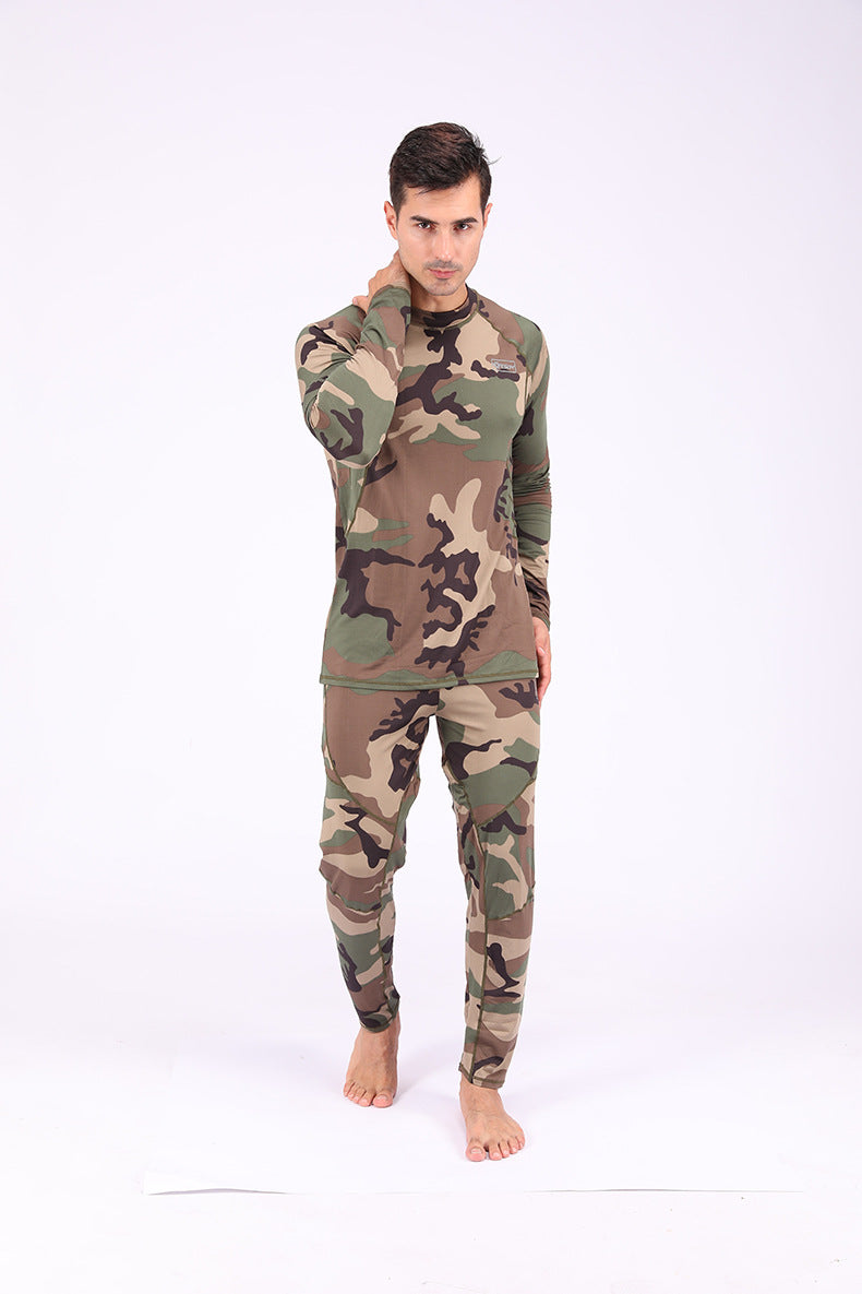 ESDY Outdoor Camouflage Thermal Underwear Sports Fitness Suits