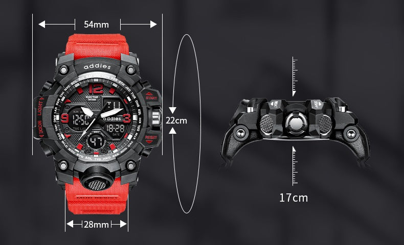 New Electronic Watch Students m Multifunctional Sports Dual-display Men's Watch