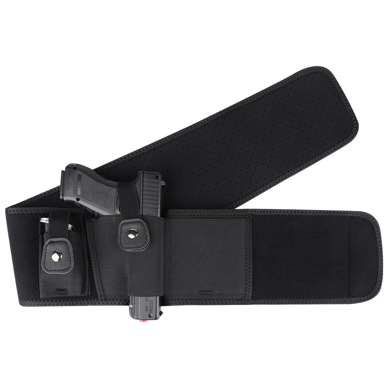 Outdoor Sports Tactical Stealth Gun Holster Cartridge Waist Seal Belly Band Concealed Carry Holster