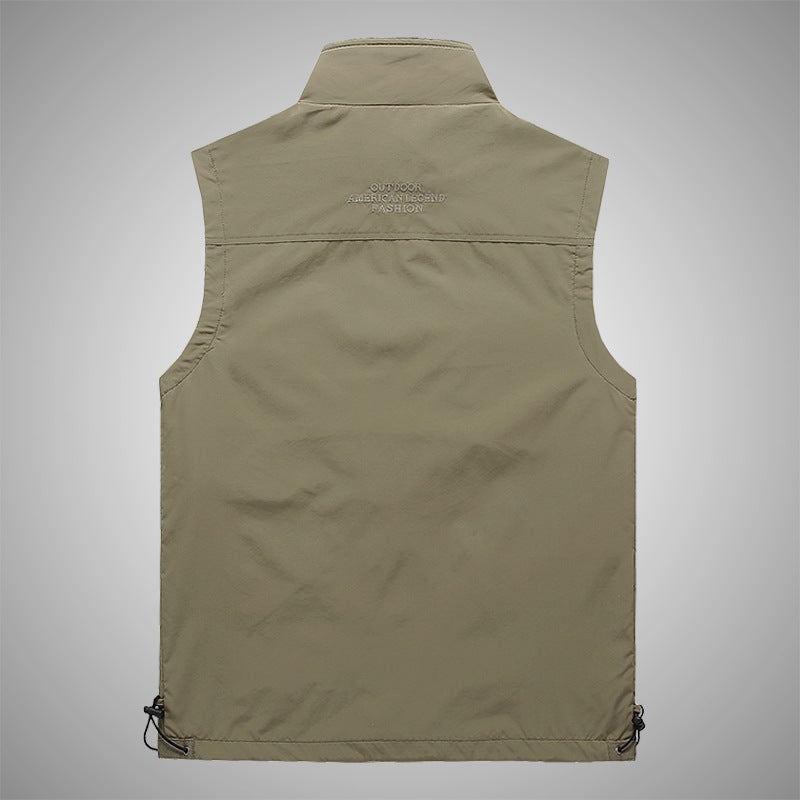 New Male Outdoor Training Leisure Youth Photography Fishing Sleeveless Vest