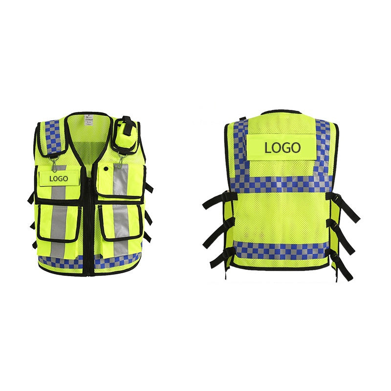 Reflective Detection Breathable Vest Traffic Duty Public Security Patrol Road Administration Emergency Rescue Vest