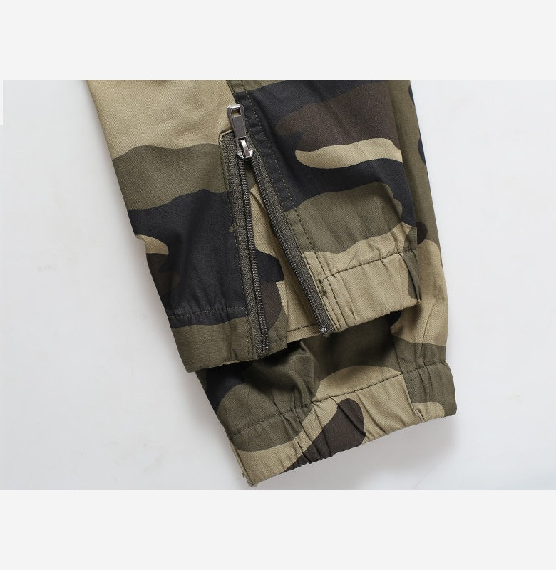 Outdoor Camo Men's Work Uniforms Long Sleeve Thin Stretch Breathable Loose Labor Protection Uniforms