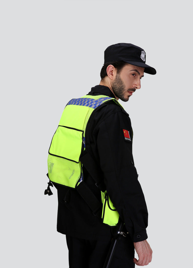 Reflective Vest Multi-bag Construction Safety Protection Vest Traffic Administration Fluorescent Coat