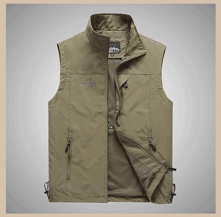 New Waistcoat Male Outdoor Leisure Young Photography Fishing Vest Sports Sleeveless Vest