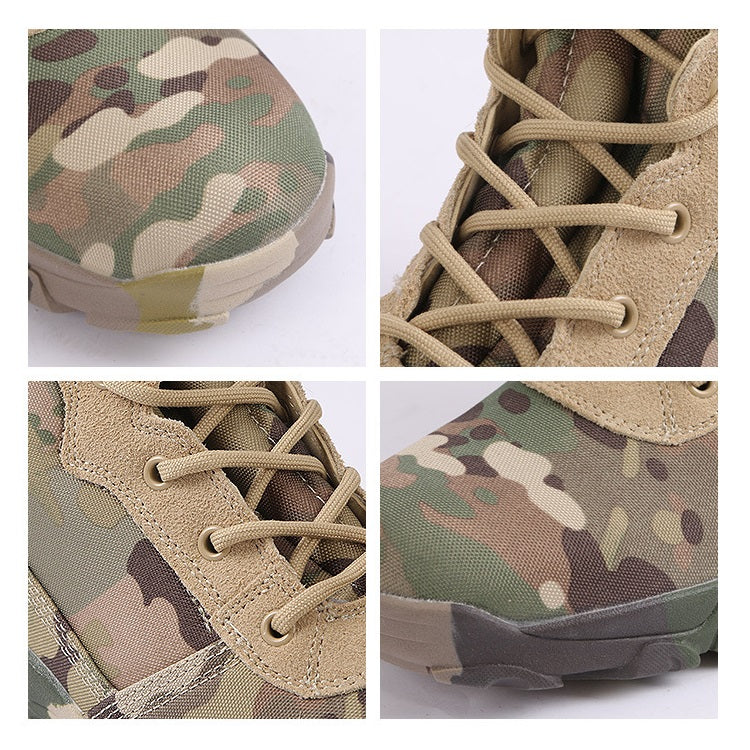 Military Fan Boots Spring Anti-skid Wear-resistant Camouflage Shoes Tactical Boots Combat Special Forces Desert Boots