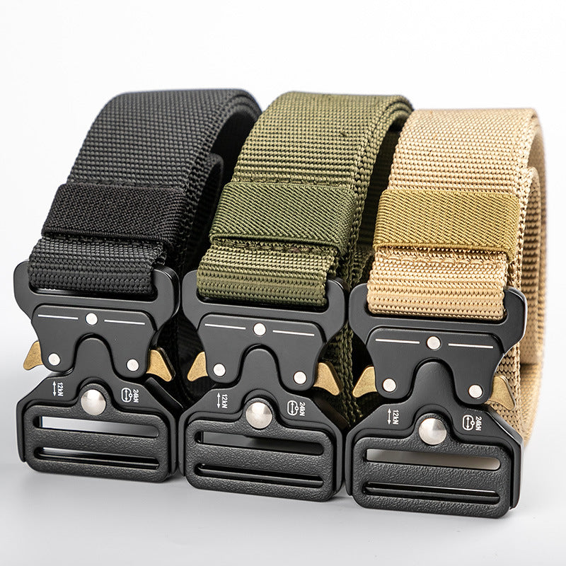 Tactical Belt Men's Outdoor Nylon Buckle Belt Student Military Training Cargo Belt Wholesale