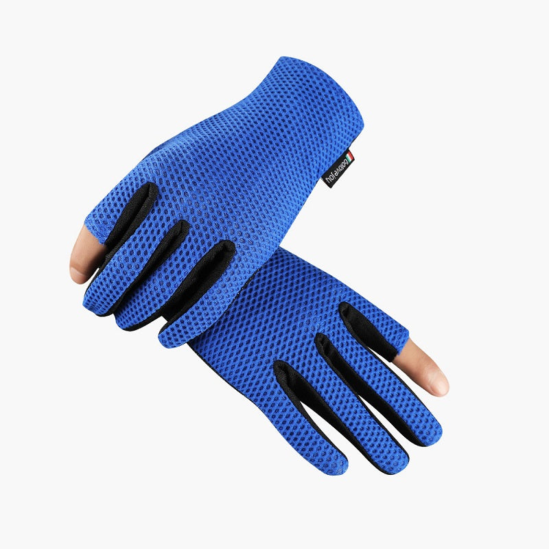 Ice Silk Fishing Sunscreen Gloves Summer Men And Women Cycling Cold Breathable Non-slip Gloves