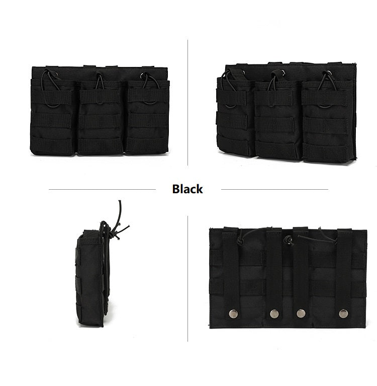 Tactical Triple Magazine Pouch Field Vest Molle Accessory Bag AK M4 Storage Bag Intercom bag