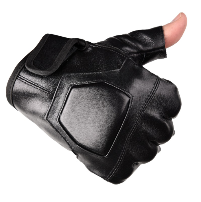 Goatskin Cycling Gloves Half Finger Gloves Outdoor Protective Gloves