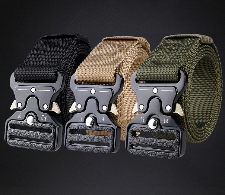 Tactical Belt Army Fan Men's and Women's Casual Quick Release Alloy Buckle Belt