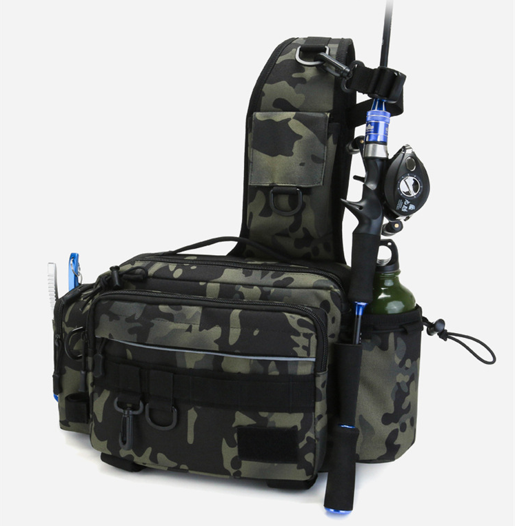 Tactical Outdoor Large Capacity Multifunctional Fishing Rod Bag Chest Bag