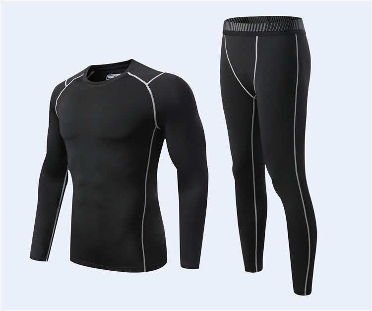 Autumn and Winter Outdoor Sports Breathable Sweat Absorption Super Soft Long Sleeve Football Training Fitness Suits