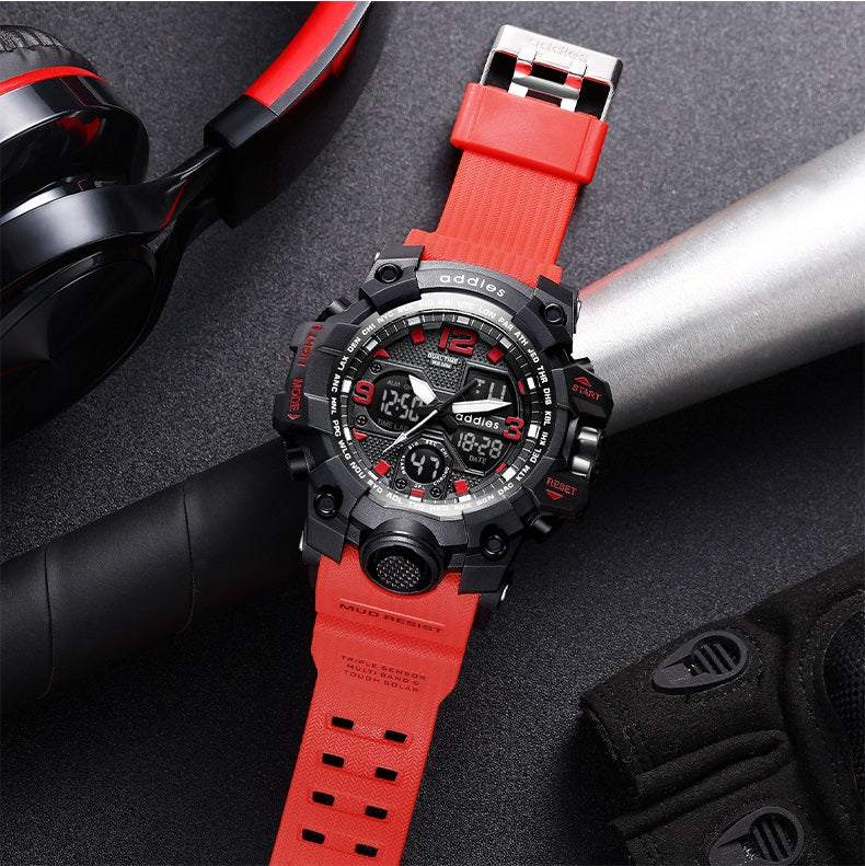 New Electronic Watch Students m Multifunctional Sports Dual-display Men's Watch