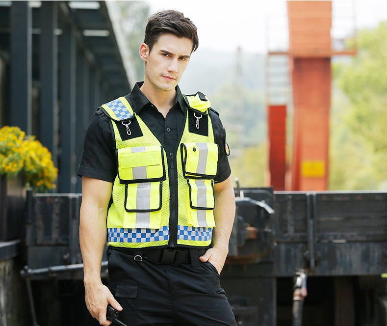 Reflective Detection Breathable Vest Traffic Duty Public Security Patrol Road Administration Emergency Rescue Vest