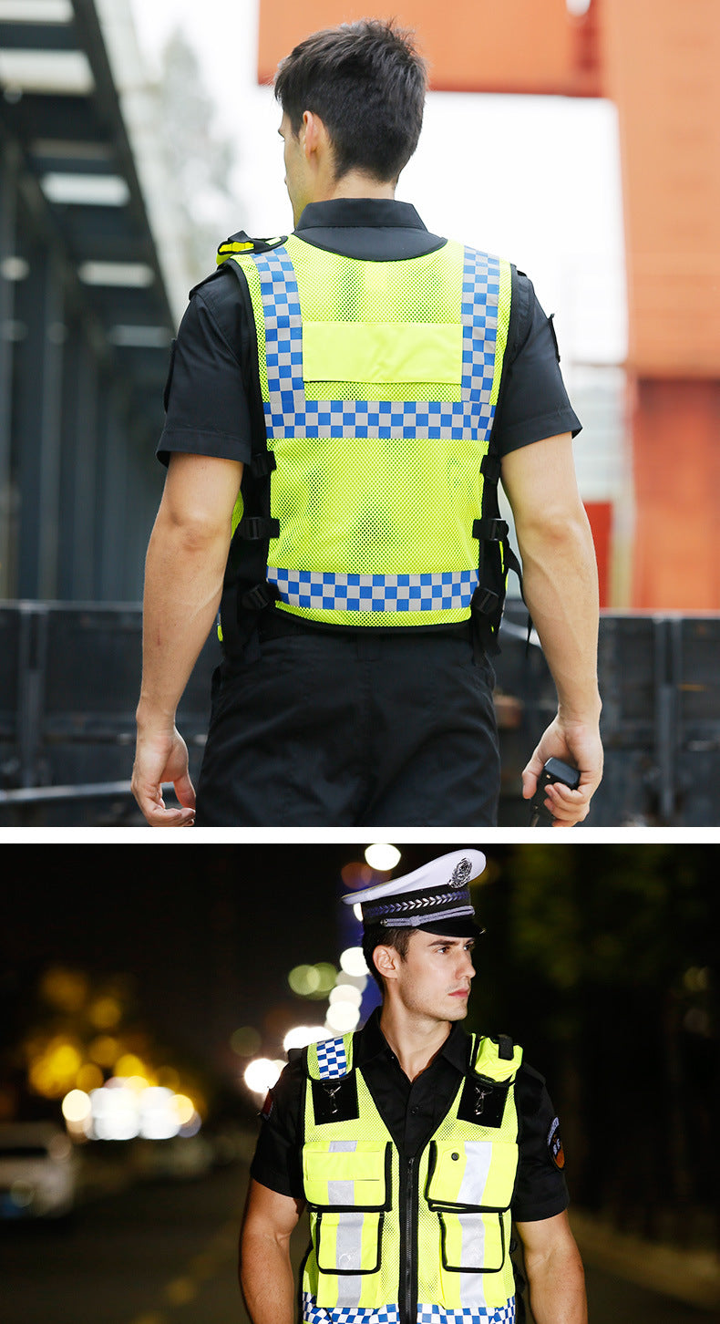 Reflective Detection Breathable Vest Traffic Duty Public Security Patrol Road Administration Emergency Rescue Vest