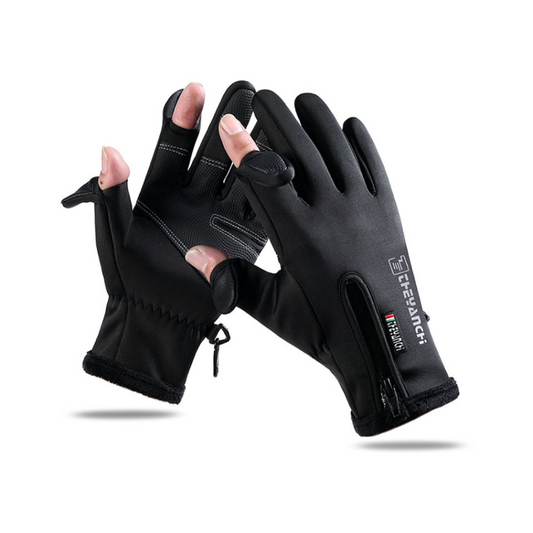 Autumn and Winter Cycling Gloves Men's Warm Fleece Motorcycle Gloves Outdoor Windproof Gloves