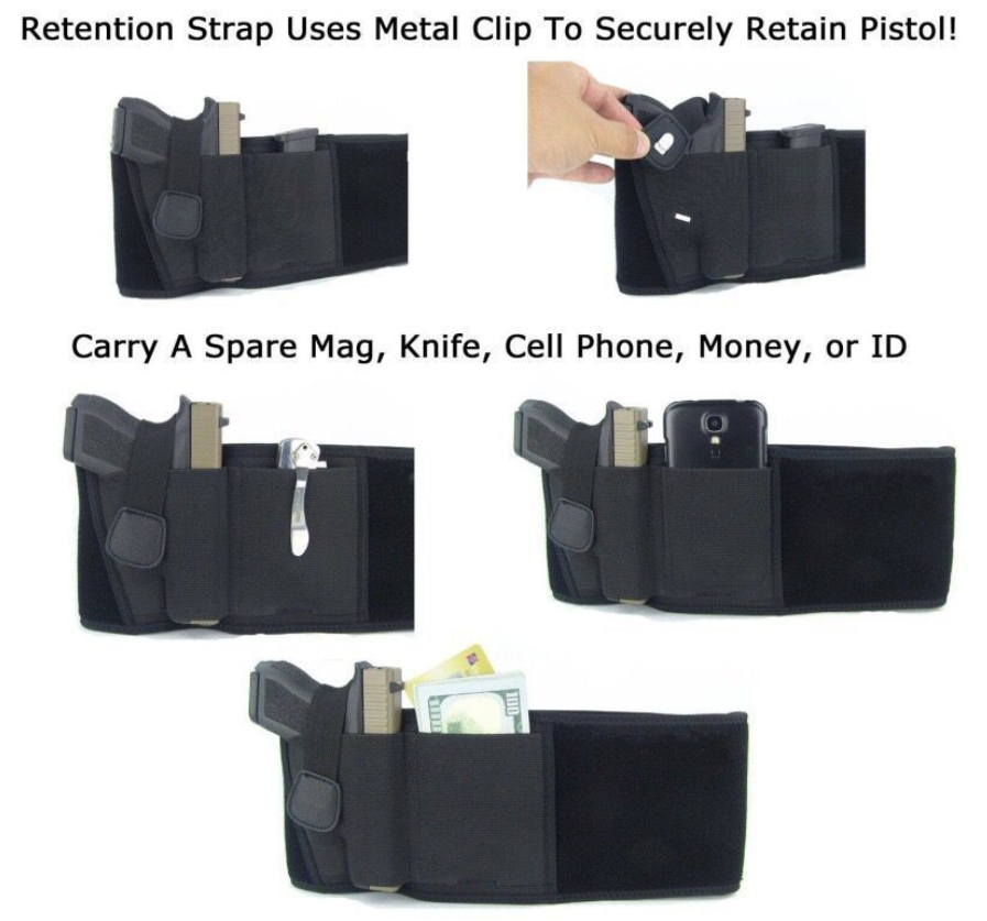 Outdoor Tactical Belly Band Holster Concealed Multi-purpose Holster Universal Concealed Holster