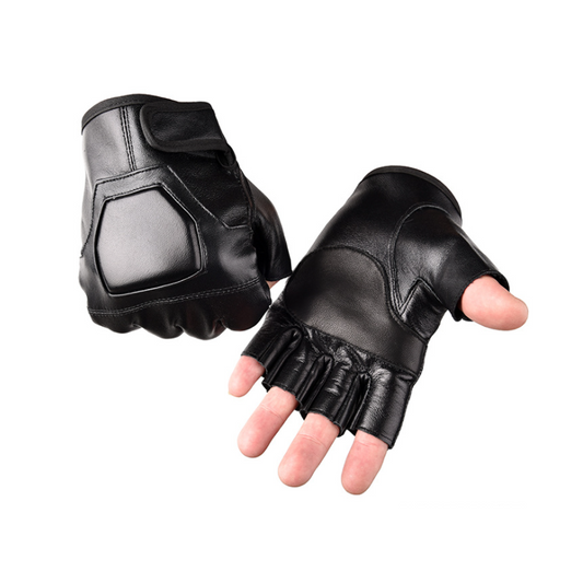 Goatskin Cycling Gloves Half Finger Gloves Outdoor Protective Gloves