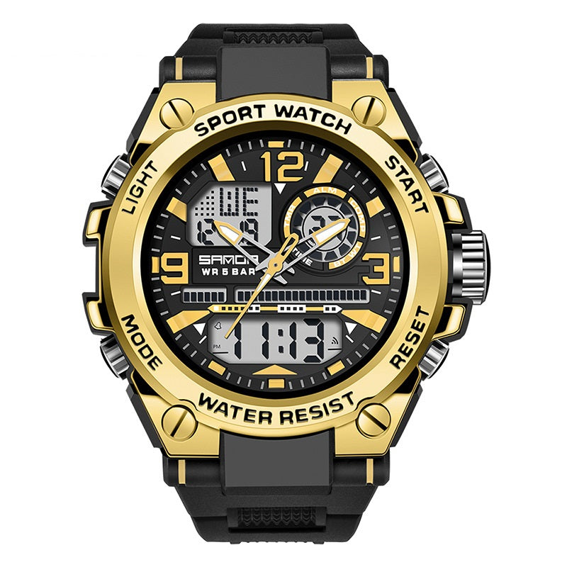 Outdoor Multifunctional Special Forces Watch Men's & Womens' Double Display Waterproof Luminous Sports Electronic Watch