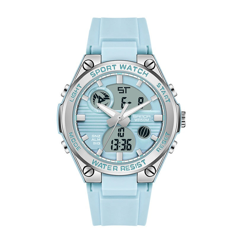 Outdoor Multifunctional Special Forces Watch Men's & Womens' Double Display Waterproof Luminous Sports Electronic Watch