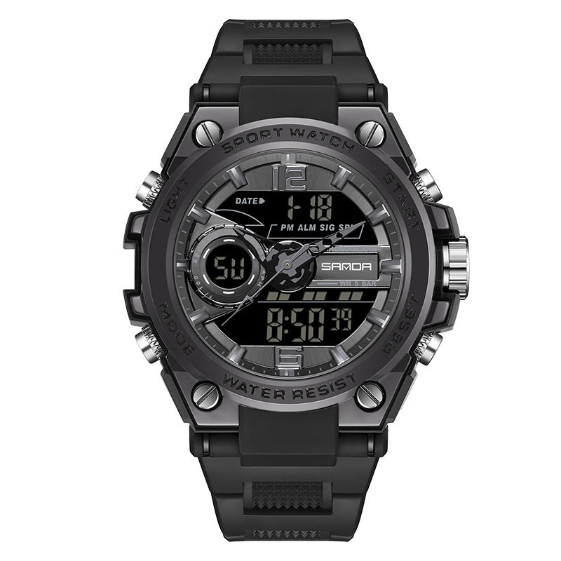 Outdoor Multifunctional Special Forces Watch Men's & Womens' Double Display Waterproof Luminous Sports Electronic Watch