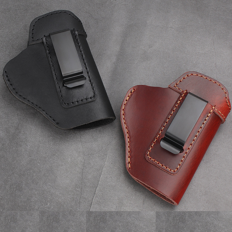 Outdoor Tactical Leather Gun Holster Fit for Glock 17 IWB Concealed Carry Stealth Quick Draw Holster