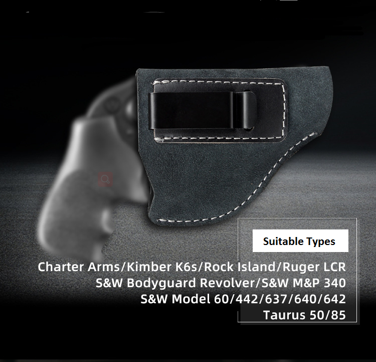 IWB Concealed Revolver Leather Holster Stealth Tactical Scratch-resistant Cowhide Holster