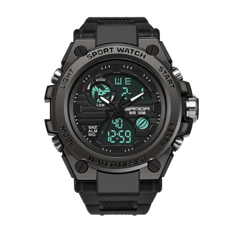 Outdoor Multifunctional Special Forces Watch Men's & Womens' Double Display Waterproof Luminous Sports Electronic Watch