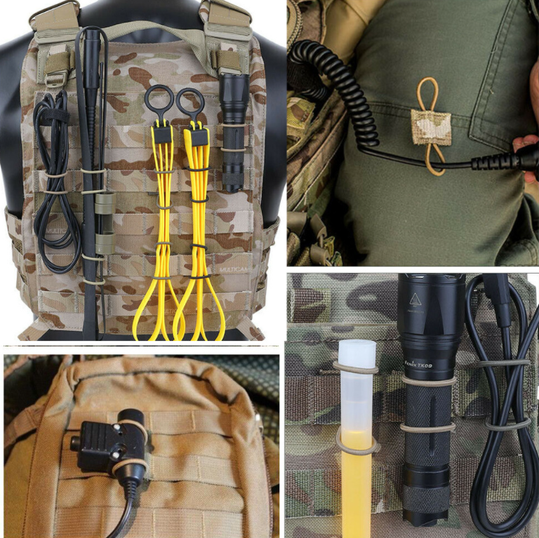 Outdoor Tactical Molle System Backpack Vest Accessory Strap Buckle Fixed PTT Antenna Binding Buckle