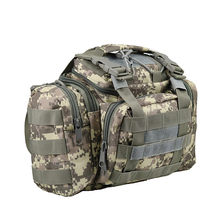 Outdoor Camouflage Multifunctional Fanny Pack Army Fans Shoulder Bag Tactics Single Shoulder Bag Fishing Bag