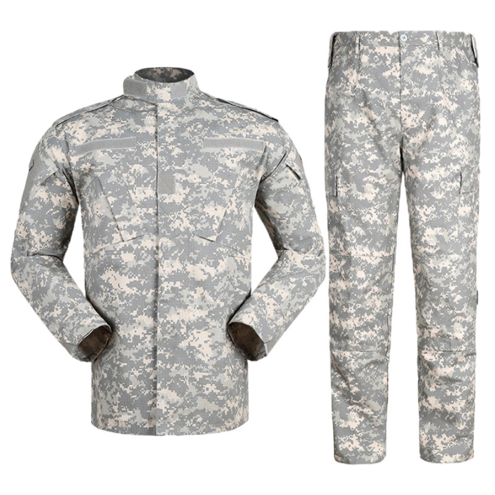 Men's Long Sleeve American Camouflage Outdoor Combat Training Suit Tactical Training Uniforms