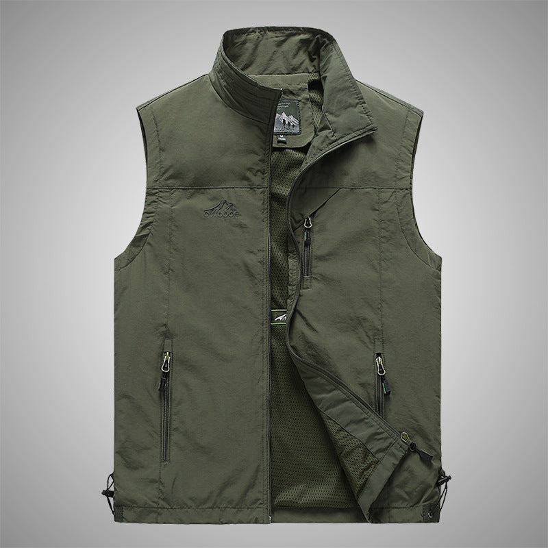 New Waistcoat Male Outdoor Leisure Young Photography Fishing Vest Sports Sleeveless Vest