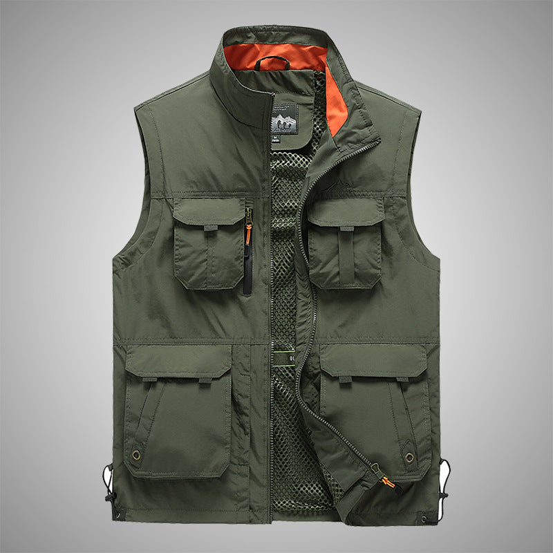 New Male Outdoor Training Leisure Youth Photography Fishing Sleeveless Vest