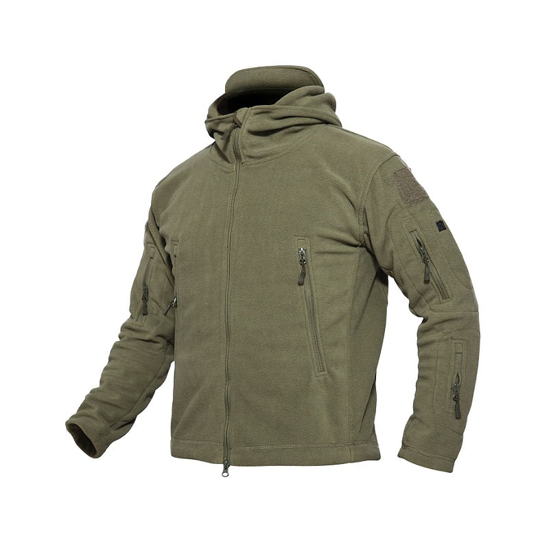 Outdoor Men's Polar Fleece Hoody Jacket Coat Tactical Combat Coat Hoodie Jacket