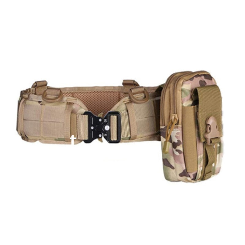 Outdoor Molle Tactical Belt Multi-functional Nylon Cobra Tactical Waist Seal Belt Set CS Field Belt